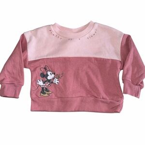 Disney Minnie Mouse Two-Tone Pink Sweatshirt
